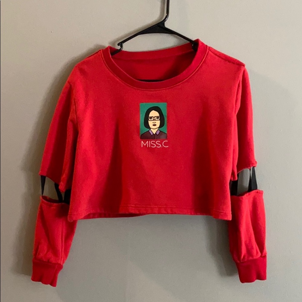 Miss C. Red sweatshirt